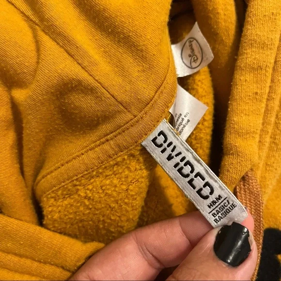 H&M x Disney Yellow Mickey Hoodie, Medium - Picture 5 of 8